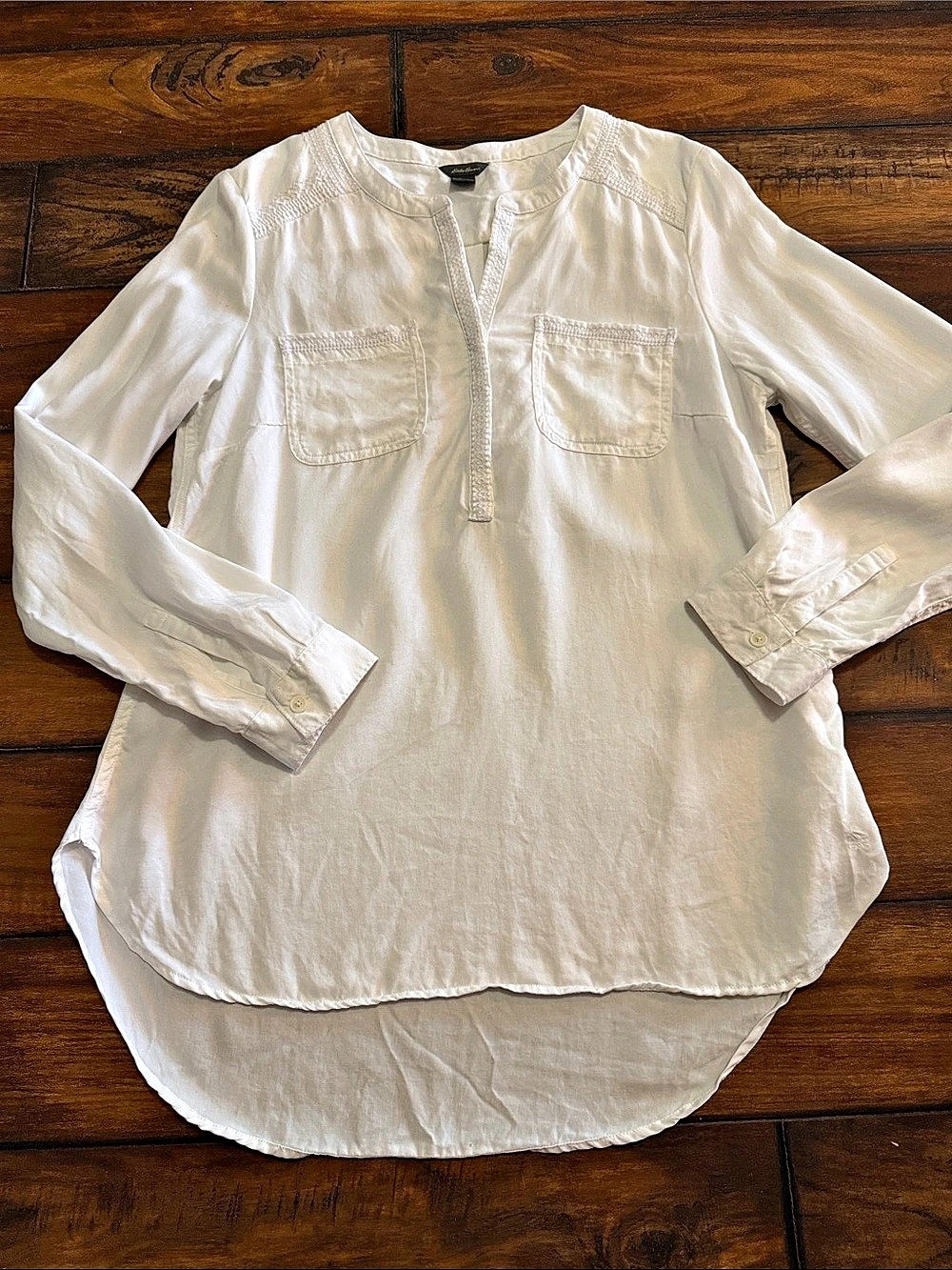 Eddie Bauer White Long Sleeve Tunic